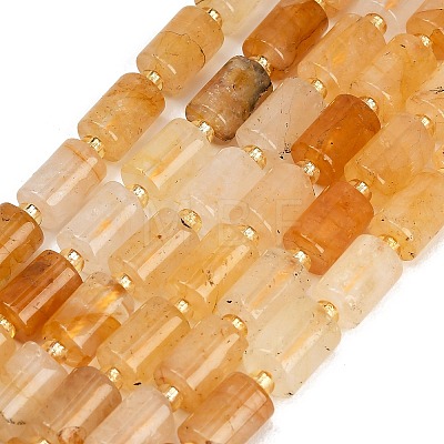 Natural Yellow Hematoid Quartz/Golden Healer Quartz Beads Strands GG-CBA5B6F-F01-01-1