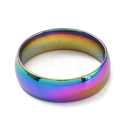 Ion Plating(IP) 304 Stainless Steel Flat Plain Band Rings STAS-I160-A-21mm-M-1