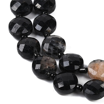 Natural Black Tourmaline Beads Strands G-B094-A12-01-1