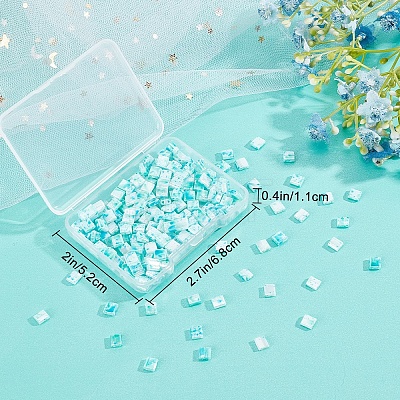 200pcs 2-Hole Glass Seed Beads SEED-CN0001-07-1