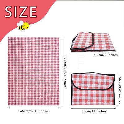 Portable Tartan Patern Non Woven Picnic Mat JX572C-01-1