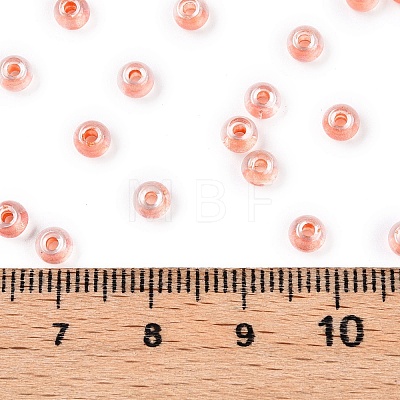 6/0 Transparent Inside Colours Glass Seed Round Beads SEED-N006-004J-1