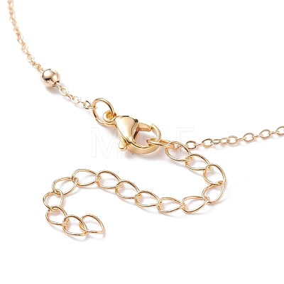 Natural Rose Quartz Raw Stone Pendant Necklace for Women NJEW-JN03781-04-1