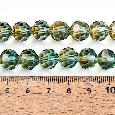 Baking Paint Transparent Glass Beads Strands DGLA-A035-T10mm-A08-1