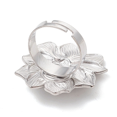 Adjustable 304 Stainless Steel Cuff Open Rings RJEW-JR01020-02-1
