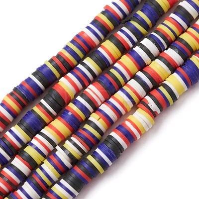 Handmade Polymer Clay Beads Strands CLAY-R089-8mm-T032-1