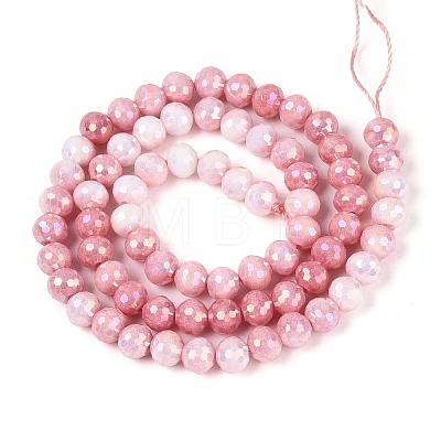 Anti-Tarnish Electroplate Glass Beads Strands GLAA-N056-6mm-04-1