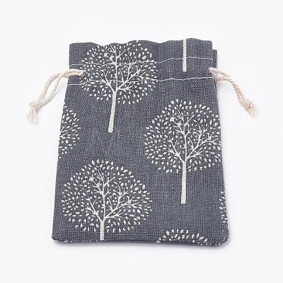 Polycotton(Polyester Cotton) Packing Pouches Drawstring Bags ABAG-T006-A21-1
