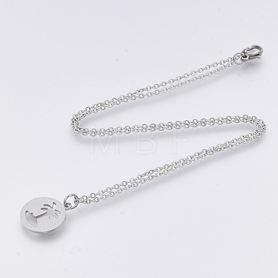 201 Stainless Steel Pendant Necklaces NJEW-T009-JN133-40-1-1