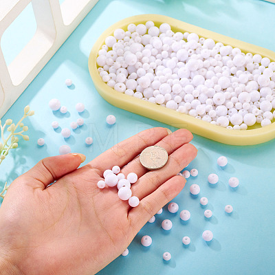 708Pcs 3 Styles Opaque Acrylic Beads MACR-TA0002-81-1