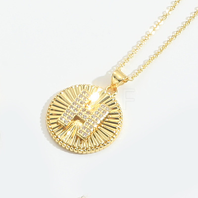Brass Micro Pave Cubic Zirconia Necklaces FS-WG1D774-08-1