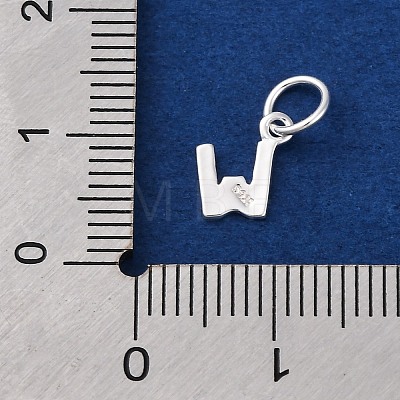 925 Sterling Silver Letter Charms LS-STER-C012-01S-W-1