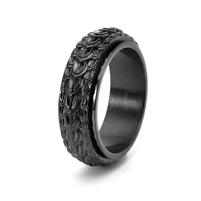 Rotatable Titanium Steel Finger Ring PW-WG50513-15-1