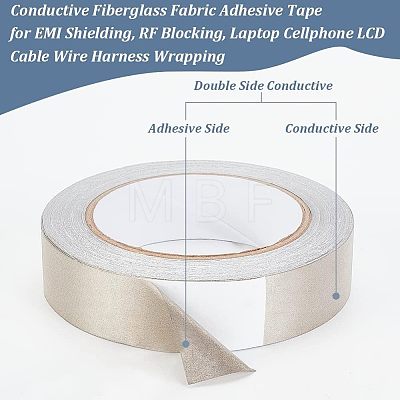 Conductive Fiberglass Fabric Adhesive Tape AJEW-WH0043-96B-1