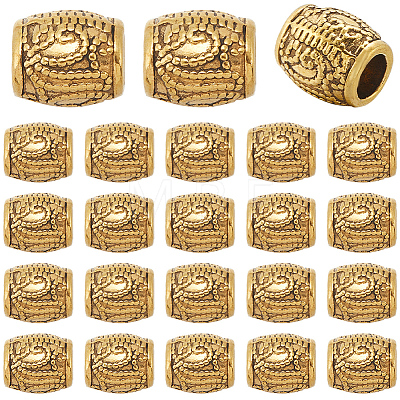 100Pcs Tibetan Style Alloy European Beads FIND-SP0002-30AG-1