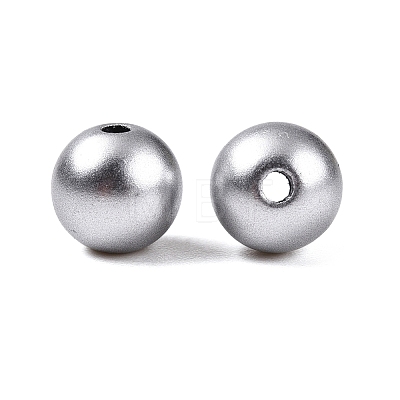 Matte Style Spray Painted Acrylic Beads ACRP-S669-8mm-01-1-1
