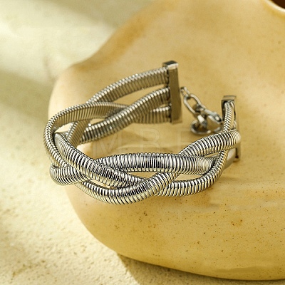 304 Stainless Steel Bracelet for Women BJEW-U009-04P-02-1