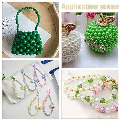 300Pcs 6 Colors Baking Paint Pearlized Glass Pearl Round Beads HY-WR0001-02D-1