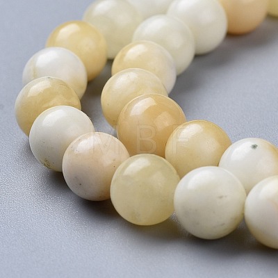 Natural Honey Jade Beads Strands X-G-K153-B26-8mm-01-1