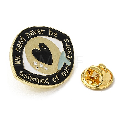 Eye with Heart Enamel Pins JEWB-P030-C01-1