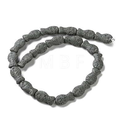 Fish Dyed Natural Lava Rock Beads Strands G-O126-01A-11-1