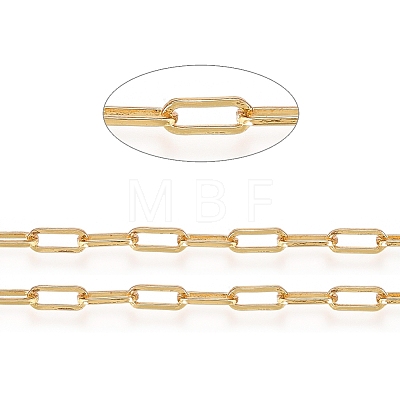 Soldered Brass Paperclip Chains CHC-D025-04G-01-1