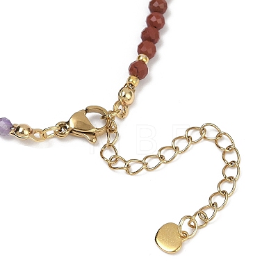 Chakra Natural Mixed Gemstone Chips Beaded Bracelets for Women BJEW-JB11631-01-1