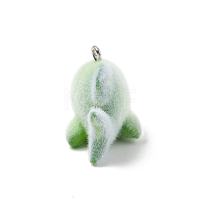 Flocky Resin Pendants FIND-A061-01A-1