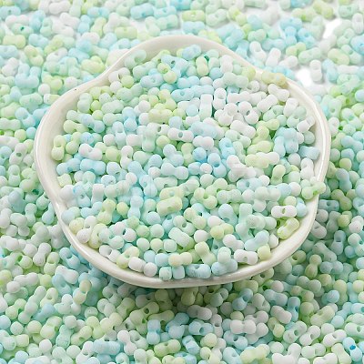 Macaron Color Opaque Frosted Glass Seed Beads SEED-K009-12B-03-1