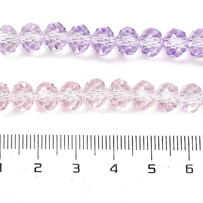 Transparent Painted Glass Beads Strands X-DGLA-A034-T6mm-A05-1