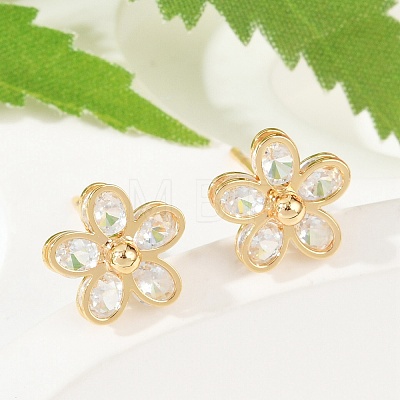 Brass Earring Studs X-KK-S348-421-1