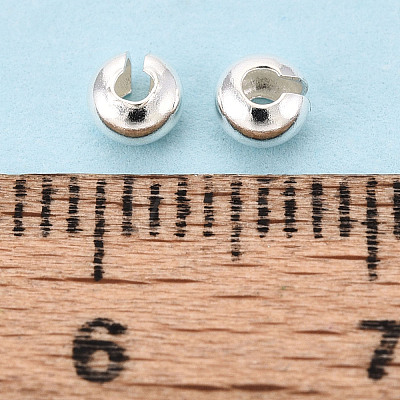 925 Sterling Silver Crimp Beads Covers STER-T008-37S-03-1