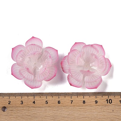 Simulation Lotus Shape Acrylic Bead Caps SACR-A008-06C-1