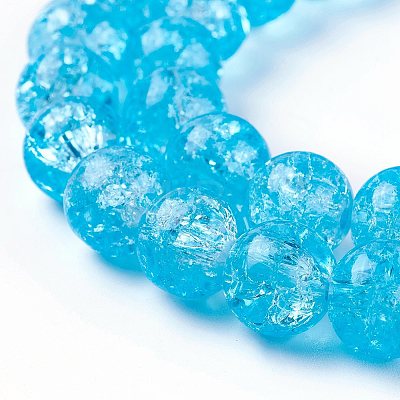 Crackle Glass Bead Strands X-CCG-E002-8mm-01-1