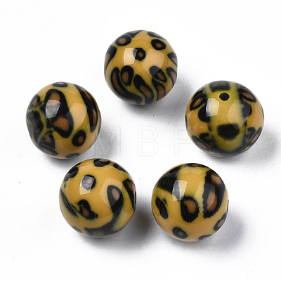 Two Tone Acrylic Beads OACR-S038-017-1