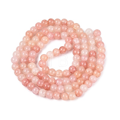 Baking Paint Crackle Glass Beads Strands GLAA-Q106-03A-09-1