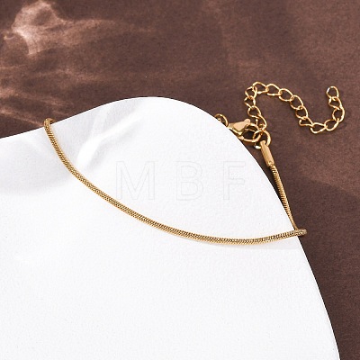 304 Stainless Steel Snake Chain Bracelets for Women BJEW-G775-02G-1