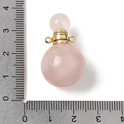 Natural Rose Quartz Perfume Bottle Pendants GG-CBA7610-02G-03-1
