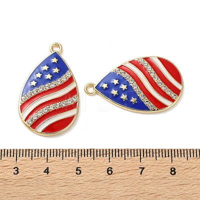 Independence Day Alloy Enamel Pendants ENAM-I069-01G-01-1