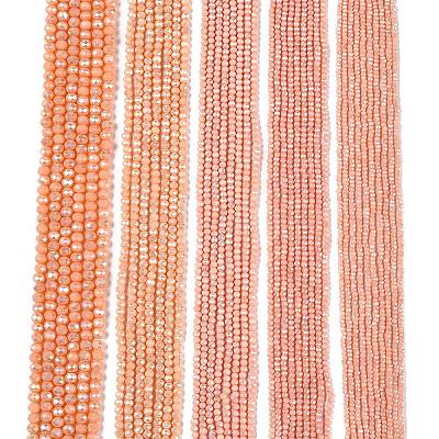 Electroplate Glass Beads Strands EGLA-A044-P1mm-B33-1