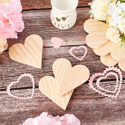 Heart Shape Unfinished Wooden Boards DIY-WH0308-289-1