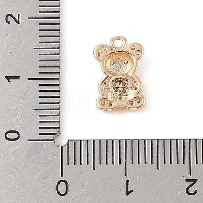 Brass with Clear Cubic Zirconia Charms KK-N256-25D-G-1