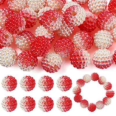 40Pcs Imitation Pearl Acrylic Beads OACR-FS0002-89A-10-1