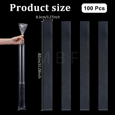 Rectangle PE Plastic Film Storage Bags ABAG-WH0040-51-1