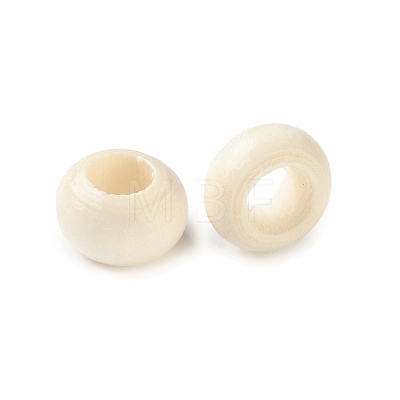 Spray Painted Wooden European Beads WOOD-A029-06A-1