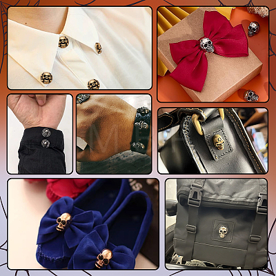 24Pcs 1-Hole Alloy Shank Buttons BUTT-PH0001-81AG-1