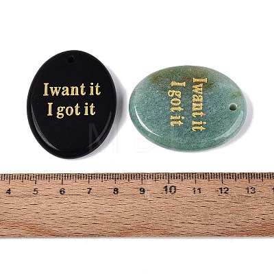 Natural & Synthetic Mixed Stone Pendants G-N365-02-1