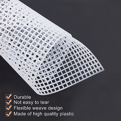 DIY Rectangle Plastic Mesh Sheet Sets DIY-WH0301-11-1