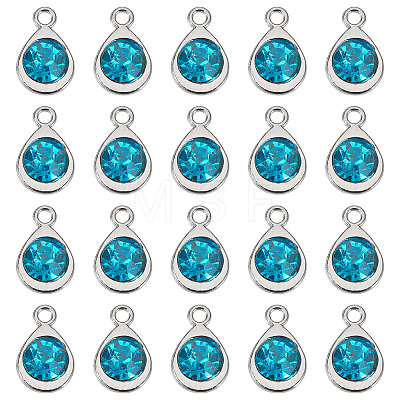 20Pcs Faceted Glass Charms RGLA-TADJ0001-01J-1