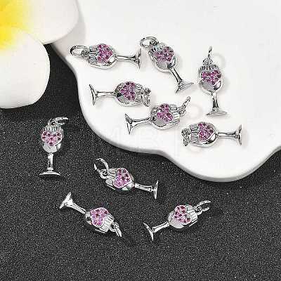 SHEGRACE Brass Micro Pave Cubic Zirconia Pendants XGRQ2C949-406P-1